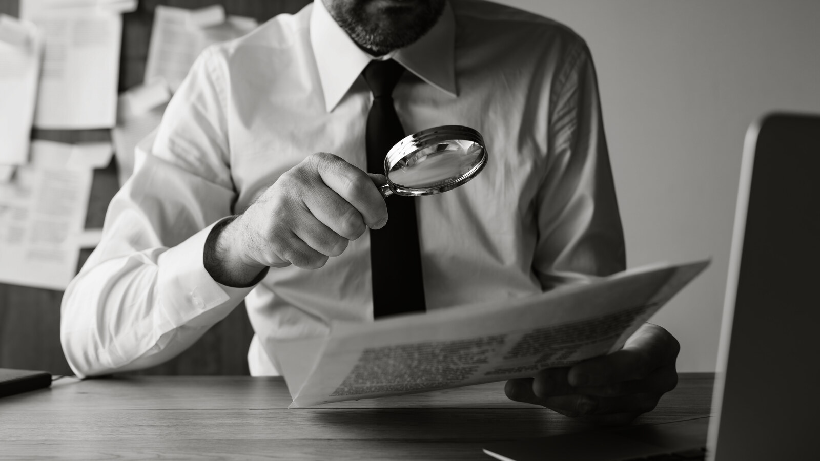 Reading documents through a magnifying glass